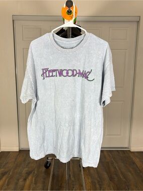 Fleetwood Mac Logo Tee - Light Blue Short Sleeve Shirt